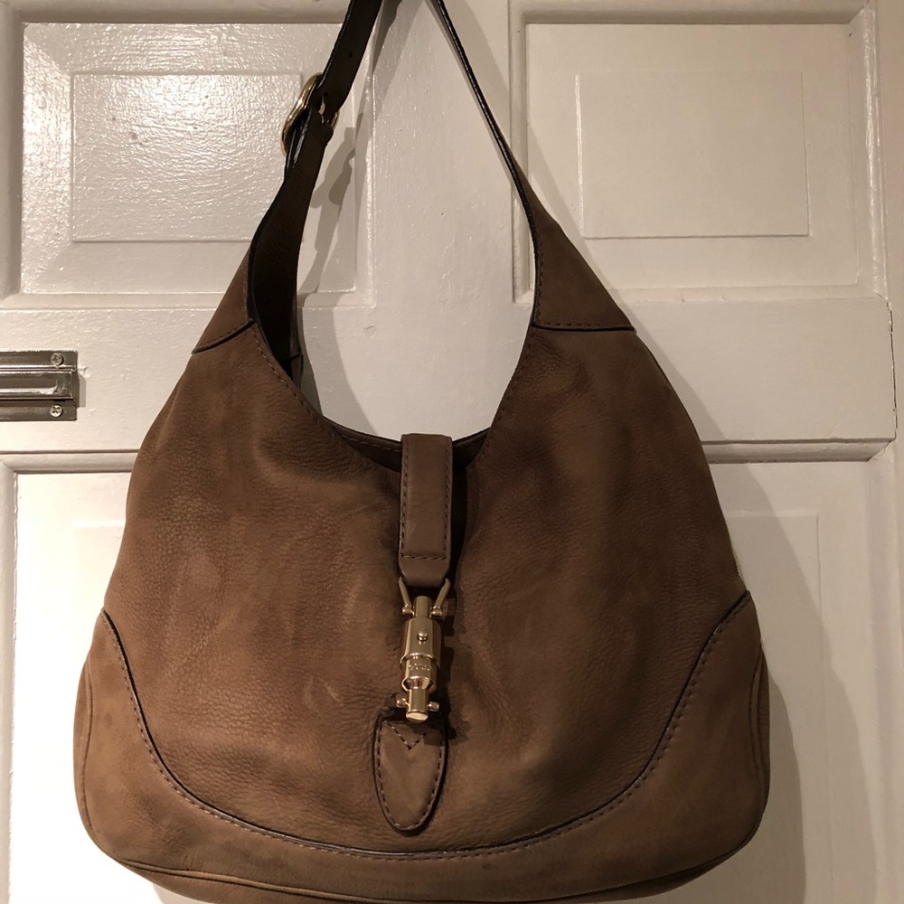 Gucci Jackie hobo brown suede shoulder bag